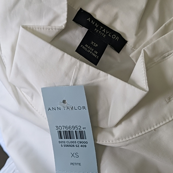 Ann Taylor Tall Poplin Shirred Turtleneck Top - Picture 3 of 3